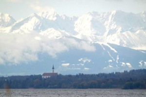 Ferienwohnung Karlotta in Diessen am Ammersee, Blick auf die Berge